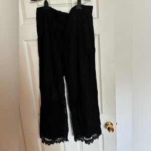 Black J. Crew lace pants. Elastic waist size 14